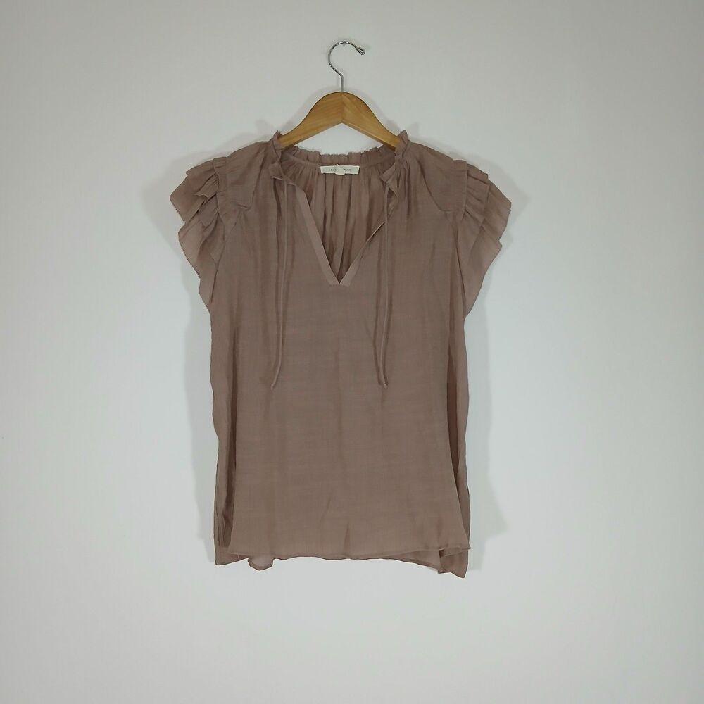 Grade & Gather Willa Rose Pink Romantic Boho Romantic Blouse Small